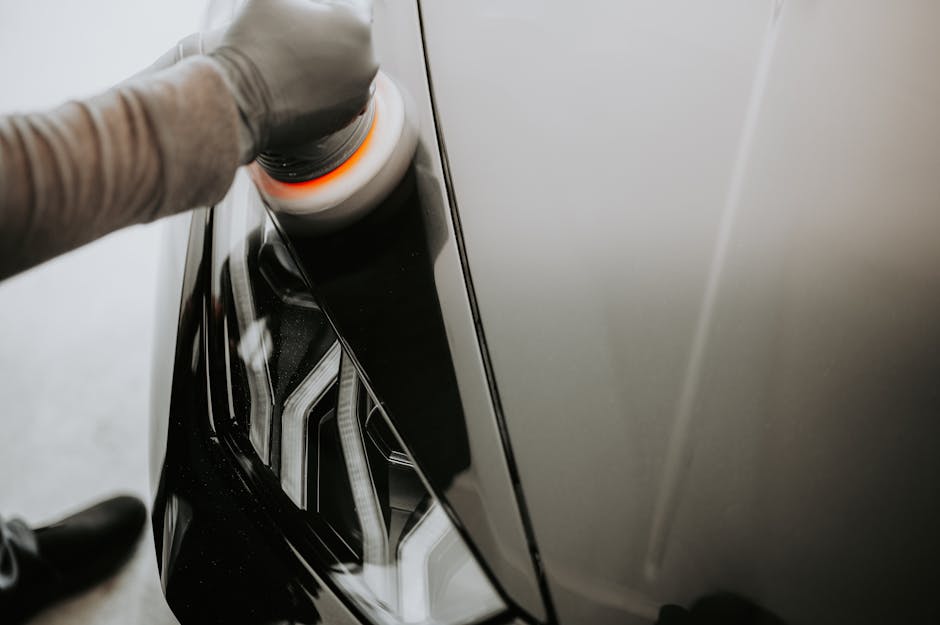 Polishing car paint before applying a ceramic coating layer